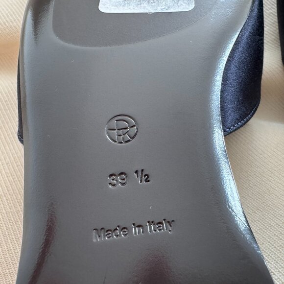 The Row "Milla" Satin Slides in Navy, size 39.5 - Picture 4 of 8